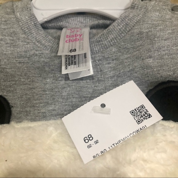 Sweatshirt with fluffy Panda design for Babies 6-9 m. - Picture 3 of 3